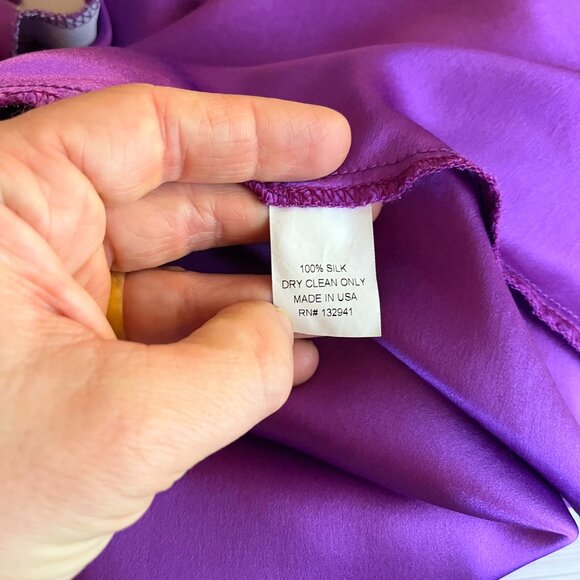 Amanda Uprichard Size S Purple Sleeveless Cutout Dress Silk - Picture 8 of 10